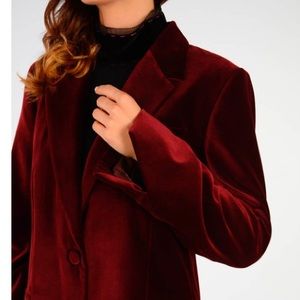 Stella McCartney burgundy velvet blazer